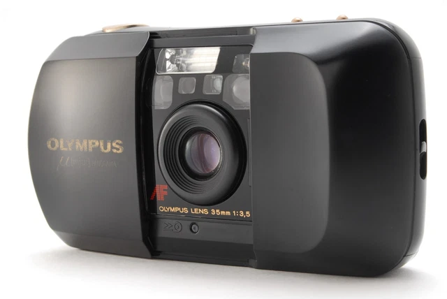 [NEAR MINT] Olympus μ mju Panorama Black 35mm Point & Shoot Film Camera JAPAN