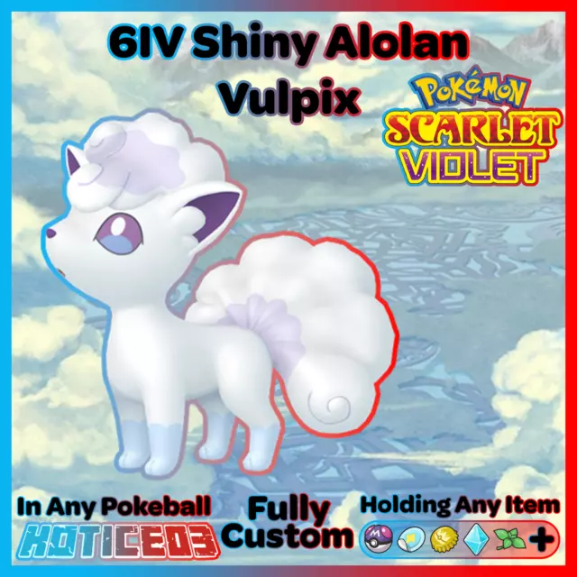 Shiny Alolan Ninetales / Pokemon Let's Go / 6IV Pokemon / Shiny Pokemon