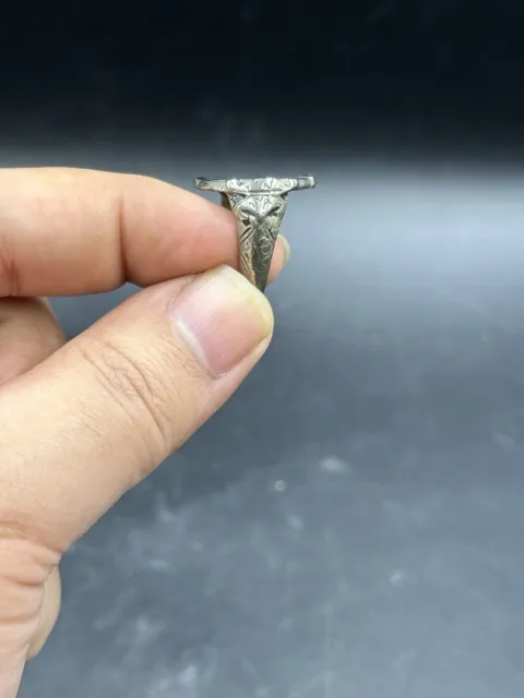 Stunning  Ancient Roman Mix Silver Ring With Unique Design 3