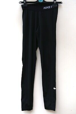 Nike pro leggings full length logo nero dri-fit Taglia piccola vita alta dri-fit