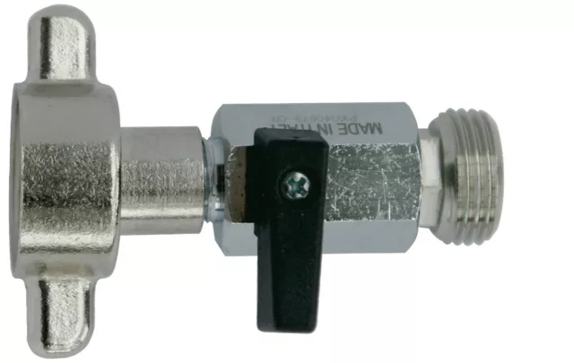Absperrhahn 3/4" Flügelmutter Bier Kohlensäure CO2