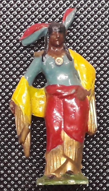 Figurines GM - SERIE DES INDIENS INDIENNE CHALE- Taille 67 mm Plomb creux