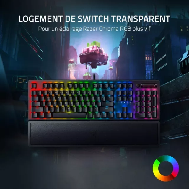 * Razer BlackWidow V3 Gaming Keyboard Green Switches Chroma RGB FR 3