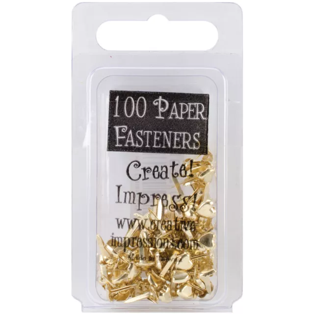 Mini Metall Papier Verbindungen 100 / Pkg-Hearts - Hell Gold, CI91033