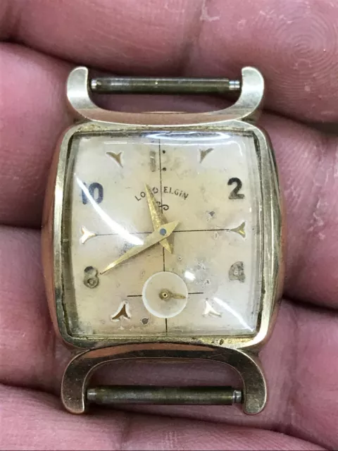 vintage mens lord elgin 21 jewel 680 14k gold filled parts or repair