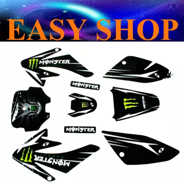 MONSTER Decals Graphics Sticker For Honda CRF70 70cc 90cc 125cc Dirt PITPRO BIKE