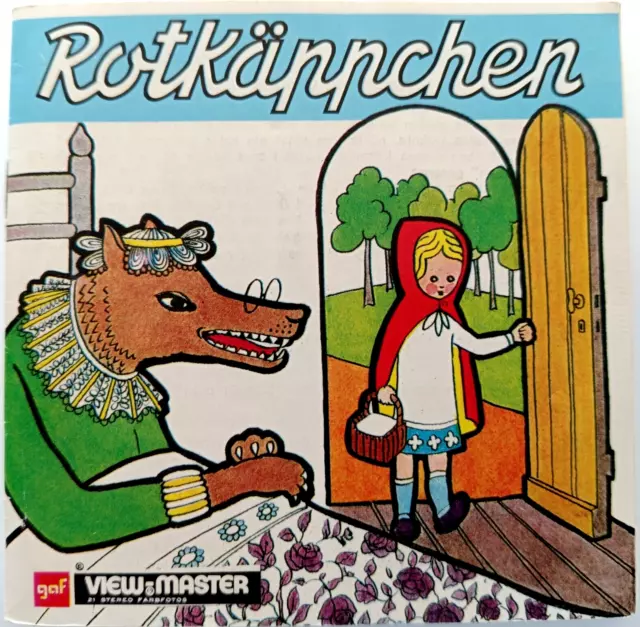 3x VIEW MASTER 3D REEL ⭐ ROTKÄPPCHEN ⭐ Märchen +Heft! Stereo Bildscheiben B420-D