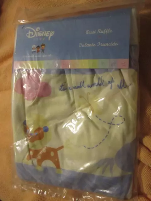 Disney crib Dust Ruffle It's a small world after all NIB