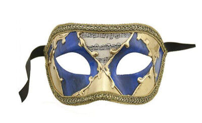 Mask from Venice Colombine Musica Golden Authentic Carnival Venetian 131