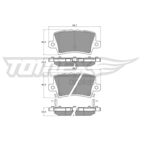 Juego de pastillas de freno compatible con HONDA TX 14-53