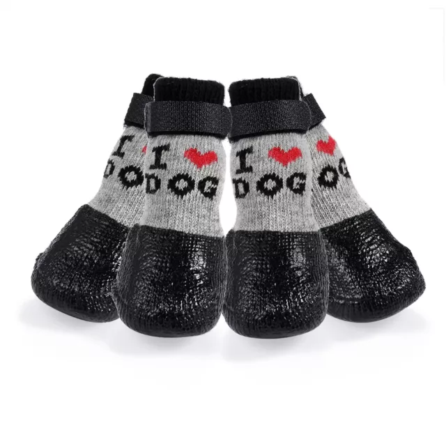 4PCS Dog Shoes Paw Protector Boots Socks Anti-Slip For Small Puppy Waterproof