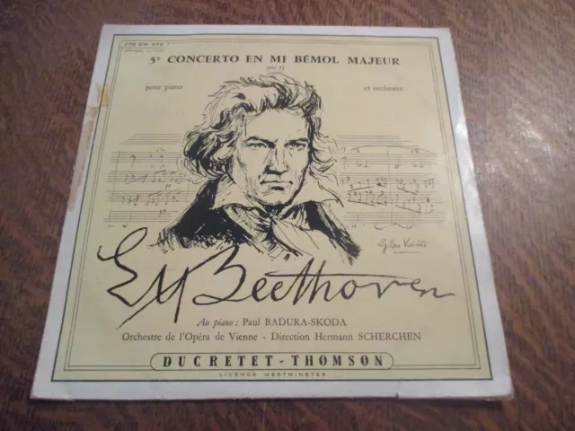 33 tours LUDWIG VAN BEETHOVEN 5me concerto en mi bemol majeur