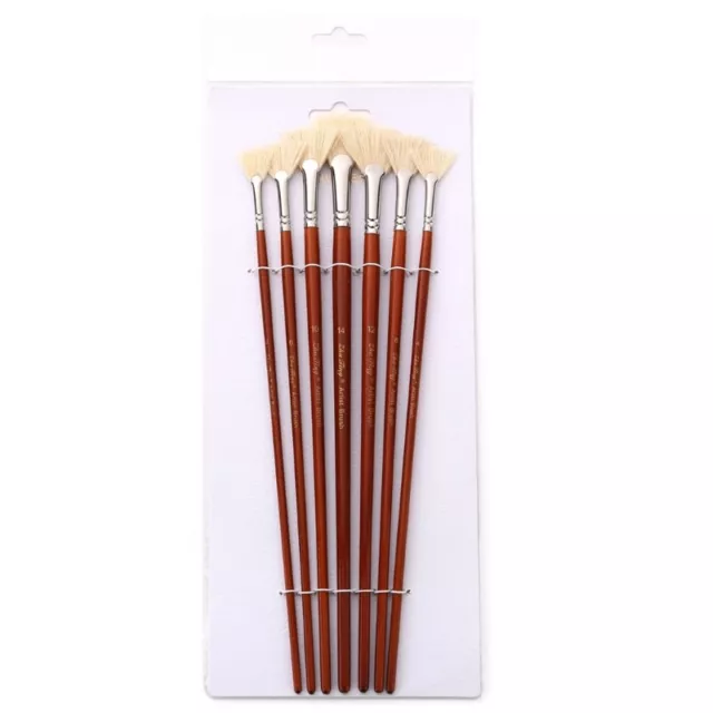 Fan Brush Sets, Long Wood Handle Artist Anti-Shedding Paint Brushes for Painting