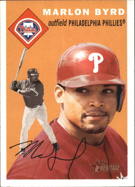 2003 Topps Heritage Philadelphia Phillies Baseball Card #42 Marlon Byrd