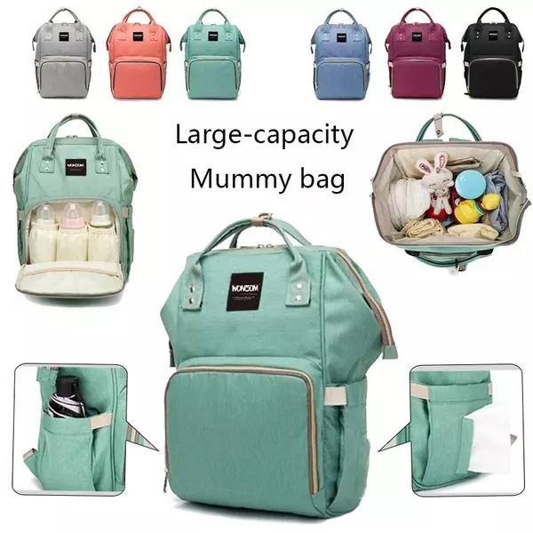 Diaper Nappy Backpack Baby Changing Bag, Multi-Function Waterproof Stylish