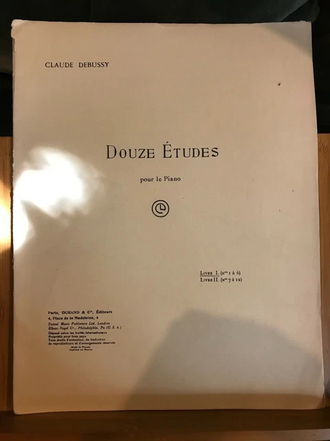 Claude Debussy études pour le piano livre 1 (n°1-6) partition éditions Durand