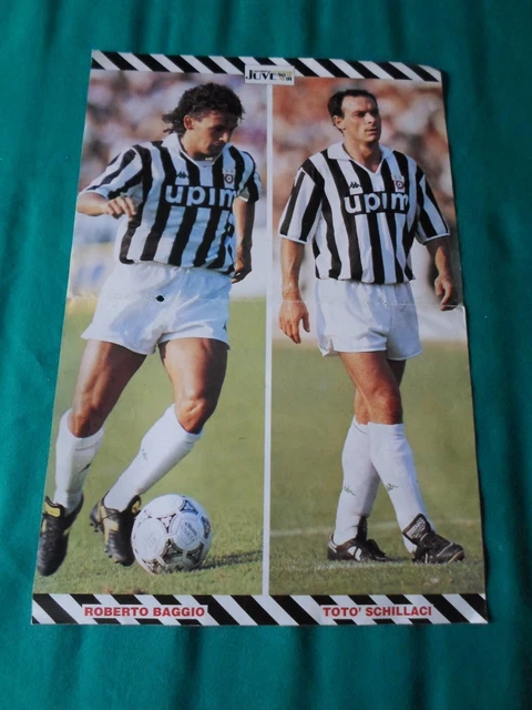 MAXI POSTER ROBERTO Baggio - Jurgen Kohler Hurra Juventus Original