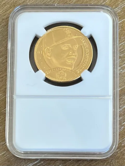ALEX RODRIGUEZ 1997 Pinnacle Mint GOLD PLATE PLATED COIN ! VERY RARE !
