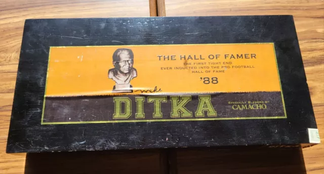 The Hall of Famer Mike Ditka Empty Cigar Box Specially Blended by Camacho