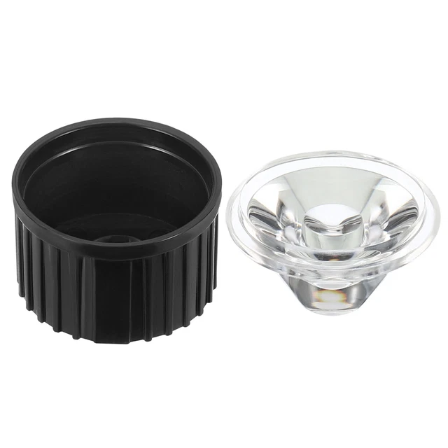 8 Set 20mm 30 Degree Acrylic Optical LED Lens with Black Holder for LED Light