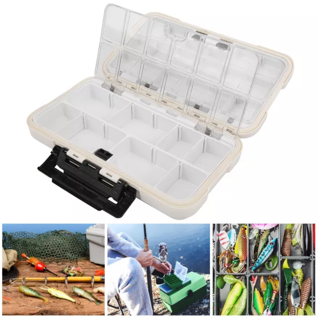Fishing Tackle Box Multi Compartment Detachable Waterproof Bait Lure Hook St Vis