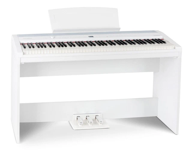 Clavier Piano Numérique Synthétiseur USB MIDI Stagepiano Support Meuble Blanc