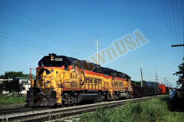 Vtg 1981 Duplicate Train Slide 4206 B&O Chessie System Engine X6P115