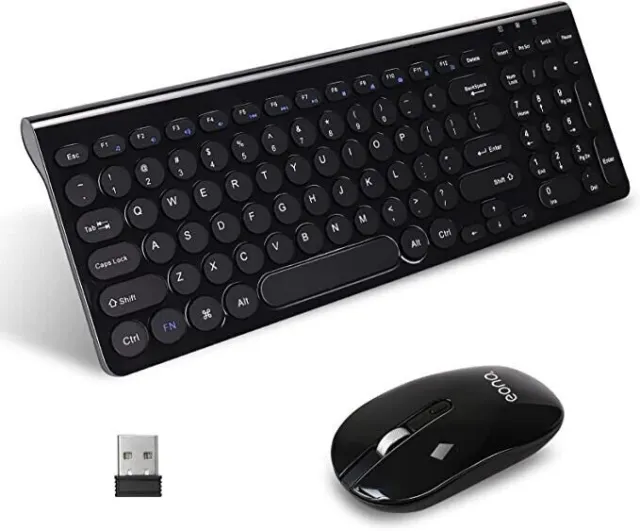 Wireless Keyboard and Mouse Set Ultra Slim Cordless Mouse