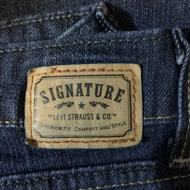 WOMENS SIGNATURE LEVI Strauss Jeans Low Rise Bootcut Misses 16 Short ...