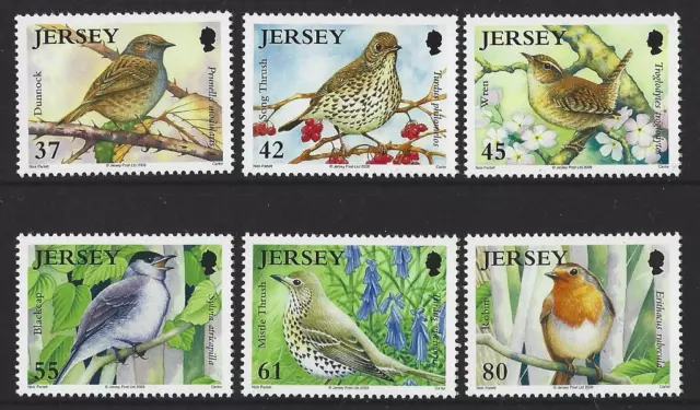 Jersey 2009 Vogelwelt III Set Mit 6 Nicht Gefaßt Postfrisch, MNH