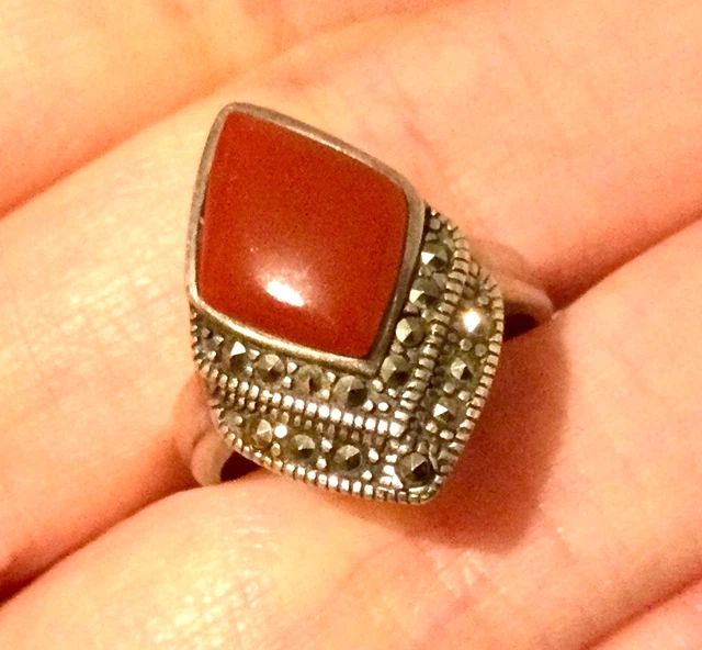 Bague Ancienne En Argent Massif Avec émaux De Limoges - Taille 54, Occasion En Bon état