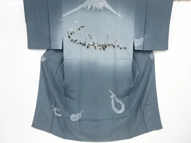 37299# Japanese Kimono / Antique Mens Juban / Shibori / Daimyos Procession