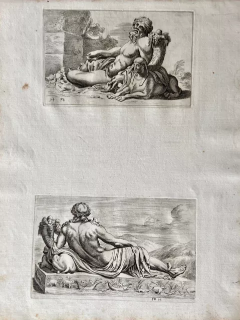 1638 François Perrier Ägypten Nil Mythologie God Neilos Nile Sphinx Füllhorn