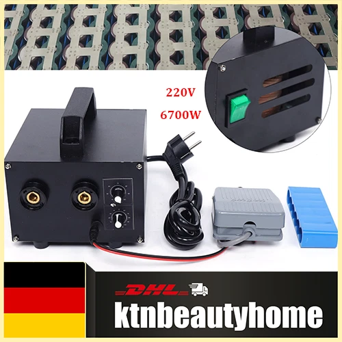 Profi Akku-Punktschweißgerät 220V – 1600A Ausgang, 6700W, Einstellbarer Strom