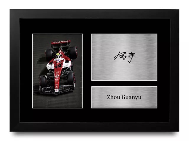 Zhou Guanyu Formula 1 Gift Idea Signed Photo Prints for Fans of F1 Formula 1