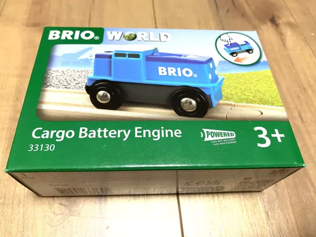 BRIO WORLD Cargo Battery Engine [Wooden Rail Toy] 33130 3+　3.5 x 8.8 x 4.8 cm