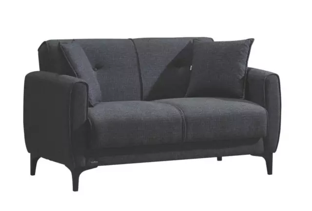 Sofa Schlafsofa Couch Schlaffunktion 2er Sofa Polstermöbel Zweisitzer SAN-MARINO