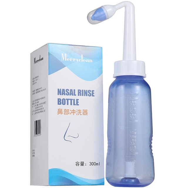 Adult Nasal Wash Neti Pot Rinse Cleaner Sinus Allergies Relief Nose PressurH_YB