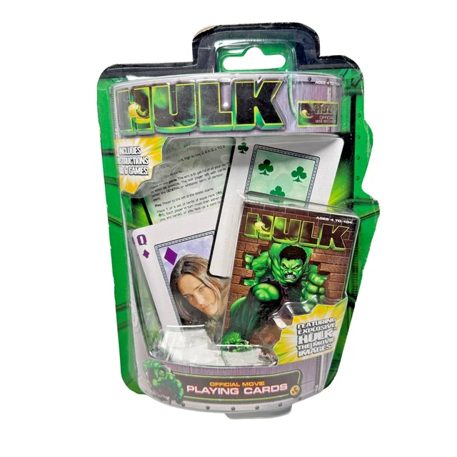 Hulk Mini Card VINTAGE HULK OFFICIAL Movie Playing Cards For Ages 4 To 104 Marvel ...