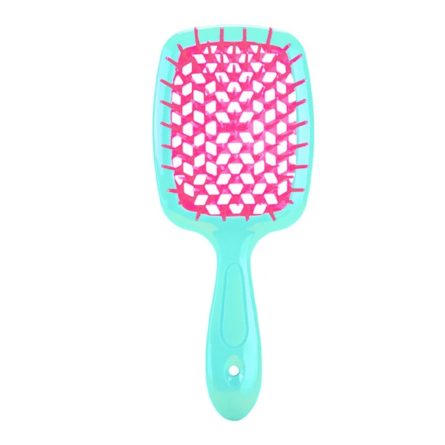 Wide Teeth Air Cushion Comb Wet Dry Hair Detangling Salon Scalp Massage Brush W1