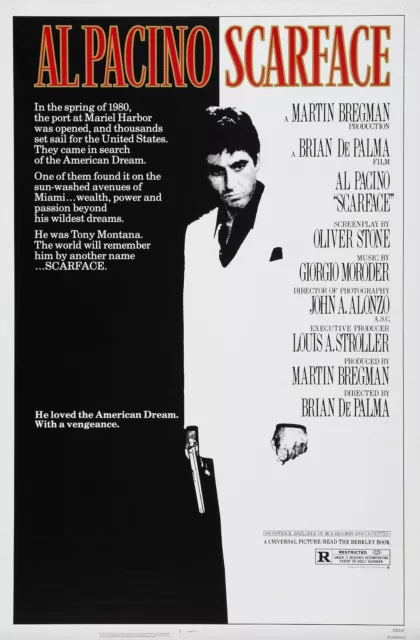 NEW Scarface Al Pacino 80's Movie Poster Print Canvas FREE SHIPPING