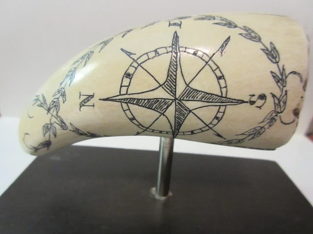 Early Antique Maritime Scimshaw Whales Tooth/Tusk