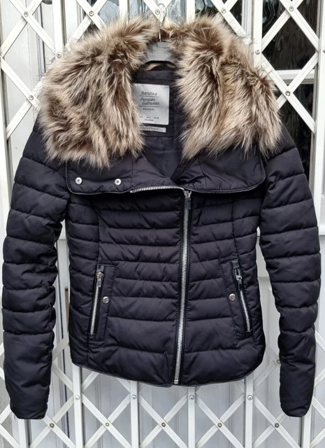 BERSHKA ZARA WOMENS Coat Jacket Large L Gray Wool Blend Zips 6574