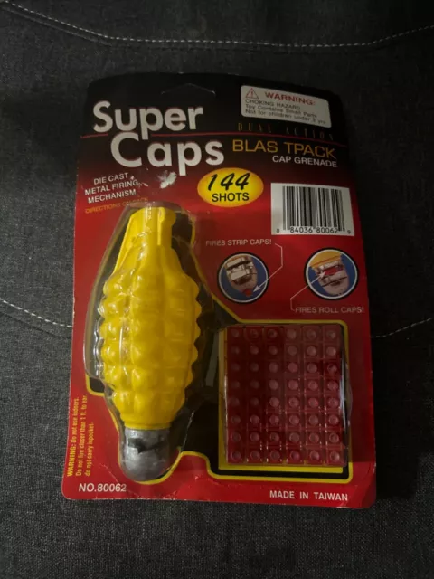 super caps 144 shots cap grenade die cast metal