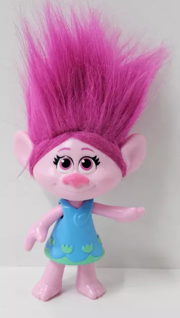 Troll Toy Pink Hair Tulip Dress Hasbro 2019 Dreamworks Kids Poppy Pre-Owned