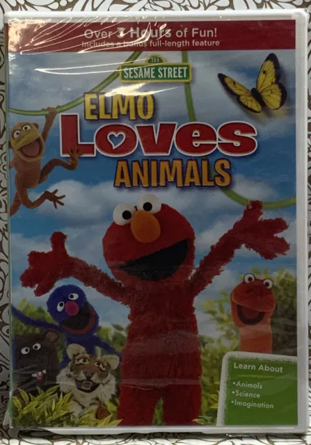 SESAME STREET: ELMO Loves Animals [New DVD] Amaray Case $21.80