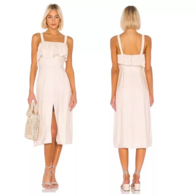 House of Harlow 1960 x Revolve Felicia Midi Sz. Square Neck Small In Ivory