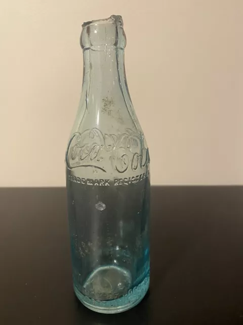 Coca-Cola Bottle Ice Blue Early Script Lexington NC Rare ++ 3