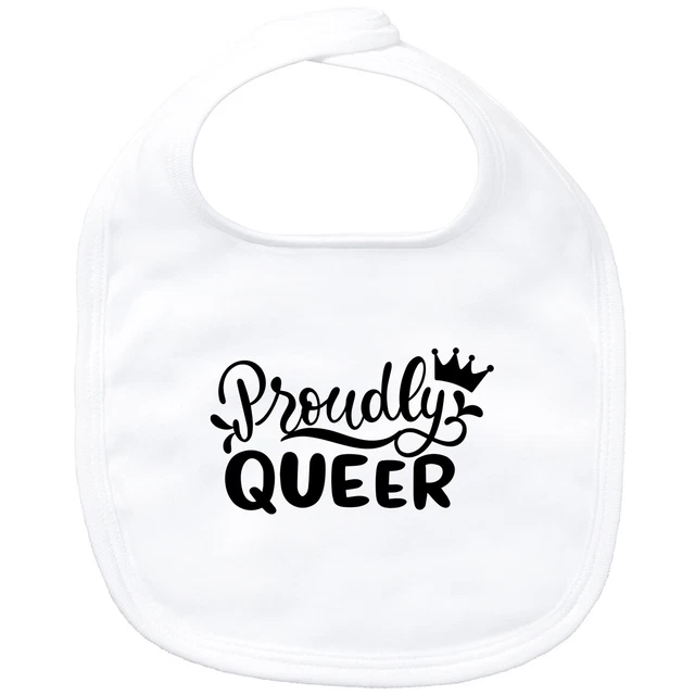 Bavaglino bambino corona queer orgogliosa idea regalo souvenir compleanno Natale