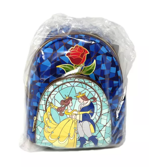 Loungefly Disney Beauty And The Beast Stained-Glass Window EE Exclusive Backpack